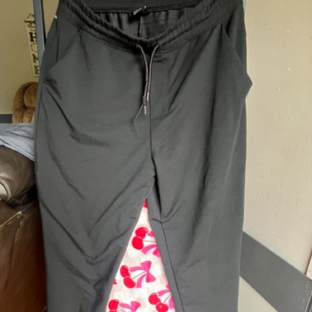 Men's Black Drawstring Casual Pants